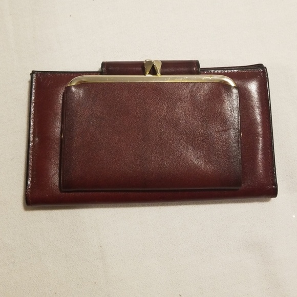 Vintage Carl burgundy leather wallet, EUC - Picture 2 of 8